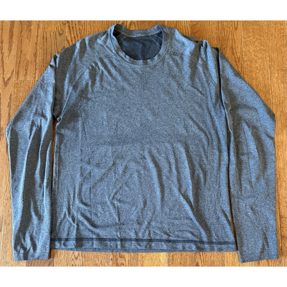 Lululemon Metal Vent Tech Long Sleeve Activewear T-Shirt Mens M Heather Grey